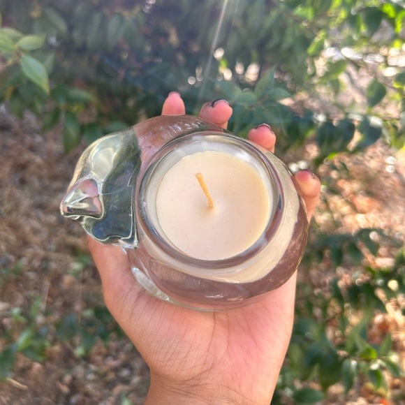 Sleeping cat candle, Indiana glass sleeping cat candle - Picture 5 of 6